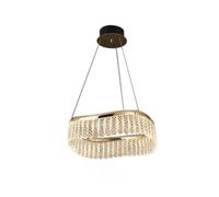 AJYBYUKJ Plafonnier LED Suspendu en Cristal doré Brillant de Luxe, Design Moderne et créatif, luminaire décoratif d'intérieur, idéal pour Un Salon, Une Salle à Manger ou Un Restaurant Beauty Comes