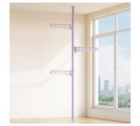 AJYBYUKJ Rack de vêtements au sol réglable du sol de la garde-robe d'angle vertical pour le salon Balcon - Nizer à 3-6 de niveau polyvalent pour une économie d'espace efficace Beauty Comes