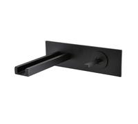 AJYBYUKJ Robinet Bassin Robinet Hot & Cold Brass in Walall Waterfall Sinker Batted Brackshed Gold Wafatory Water Grane with LED Light (Noir) Beauty Comes