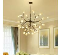 AJYBYUKJ Spoutnik Luciole Lustre en Métal et Verre Clair Pendentif LED Éclairage Plafonnier Lampe Suspendue, Éclairage De Plafond Beauty Comes