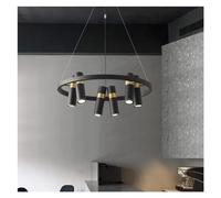 AJYBYUKJ Suspension LED réglable en métal Noir pour Salon, Salle à Manger et Chambre à Coucher - Applique Murale et Lanterne Modernes, luminaire élégant pour la Maison Beauty Comes