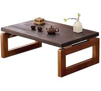 AJYBYUKJ Table Basse Pliante en Bois Massif pour Le Salon Bay Window Tea Temps et étudier Brun 70 * 45 * 30cm Beauty Comes