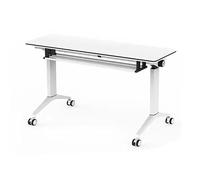 AJYBYUKJ Table de conférence Pliante avec Lanceur de Roues pour la Classe de Bureau et réception Table du séminaire de séminaire Flip Top Mobile Flip Top. Beauty Comes