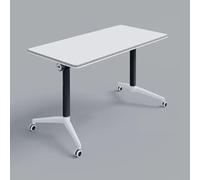 AJYBYUKJ Table de conférence Pliante Portable avec Plate-Forme Flip Top et Roues silencieuses Table de réunion Pliable étanche pour Le séminaire de Formation à Bureau et Classe 63x23.6x29.1/16 Pouces