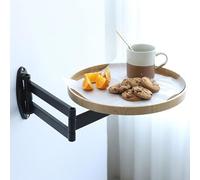 AJYBYUKJ Table Ronde Pliante Murale, Table Pliante Murale Petit Bureau Mural Rond Pliant Pliable Table Basse Basse Plate de Conception Flip-Out Table de Nuit 11,8 Pouces de Chevet florou Beauty Comes