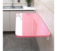 AJYBYUKJ Tableau de Pliage Mural Flottant à l'espace pour Les Petites Zones, Bureau de Feuille de Goutte Rose pour lessive et Cuisine (100x40cm / 39x16in) - Parfait pour Une Vie compacte Beauty Comes