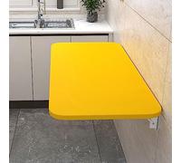 AJYBYUKJ Tableau de Pliage Mural Flottant Spatial - Bureau de Feuille de Goutte Jaune pour Petits espaces, Parfait pour la buanderie et la Cuisine (31x12in / 80x30 cm) Beauty Comes