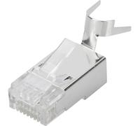 AK-219604-100 Connecteur modulaire Digitus pour câble rond, CAT 6A, blindé - 100 pièces. AK-219604-100 Fiche mâle RJ45 argent 100 pc(s)