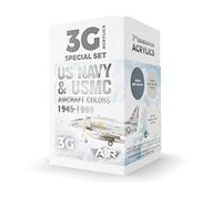 AK Acrylics 3Gen AIRCRAFT SET AK11745 US Navy & USMC Aircraft Colors 1945-1980 SET 3G (3x17ml)