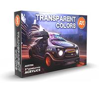 AK Interactive – Pack peintures acryliques AK Acrylics 3Gen AK11758 – Couleurs transparentes 6x17 ml