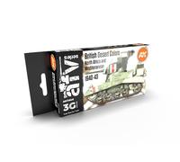 AK Acrylics 3Gen AVF SET AK11646 BRITISH DESERT COLOURS 3G (6x17ml)