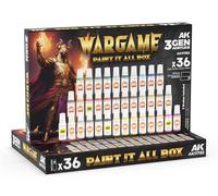 AK Interactive Set de peinture Wargame Paint It All (36 réf.)