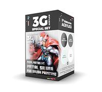 AK Acrylics 3Gen WARGAME Set AK1073 Non Metallic Metal Silver (WB) (4 x 17 ML)