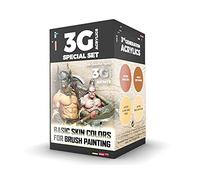 AK Interactive - Set peintures acryliques 3Gen WARGAME AK1075 - Couleurs de peau (4 x 17 ml)