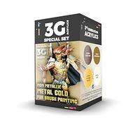 AK Acrylics 3Gen WARGAME SET AK1077 NON METALLIC METAL GOLD (W B) (4x17ml)