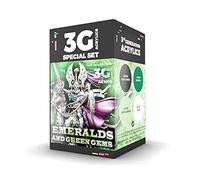 AK Acrylics 3Gen WARGAME SET AK1078 EMERALDS AND GREEN GEMS (4x17ml)