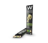 AK AK10040 Watercolor Pencil SET GREEN AND BROWN CAMOUFLAGES (5 colors)