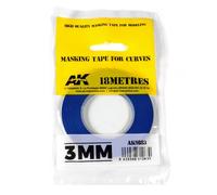 AK AK9183 Blue Masking Tape for Curves 3 mm