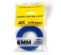 AK AK9184 Blue Masking Tape for curves 6mm