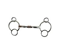 AK AKRS-2617 Mors à double anneau rotatif pour cheval Argenté 12,7 cm