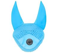 AK Bonnet Anti-Mouches pour Chevaux - Oreilles en Lycra Doux, Crochet Serré, Ajustement Confortable - Bonnet Équestre pour Chevaux de Sport AKRS-6069-01 (Azur, COB / (M))