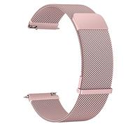 AK Bracelet de Montre 20mm 22mm pour Montre connectée, Smartwatch universelle Métal Acier Maille Bracelets de rechange de à libération Rapide pour Homme Femme (Rose, 22mm)