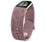 AK Bracelet de rechange pour Fitbit Charge 6/Fitbit Charge 5 - Pour homme et femme - En silicone souple et imperméable - Avec motif floral - Pour Fitbit Charge 5/Fitbit Charge 6