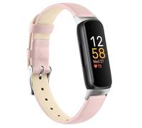 AK Bracelet en cuir compatible avec Fitbit Inspire 3 pour homme et femme - Bracelet de rechange en cuir pleine fleur souple et classique pour traqueur d'activité Fitbit Inspire 3 (rose)
