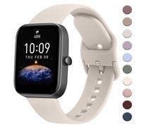 AK Bracelet pour Amazfit GTS 4 / GTS 4 Mini / GTS 3 / GTS 2 / GTS 2e / GTS 2 mini / GTS / GTR mini, bracelet de rechange souple de 20 mm pour montre intelligente Amazfit Bip 3 / Bip 3 Pro / Bip U Pro