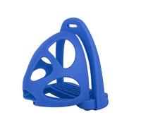 AK CagePro Étriers Légers en Plastique pour Cheval - Paire d’Étriers Durables avec Cage de Sécurité pour l’Entraînement Équestre et les Randonnées - Modèle AKRS-6045-01 (Bleu Royal, 4.75'')