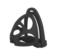 AK CagePro Étriers Légers en Plastique pour Cheval - Paire d’Étriers Durables avec Cage de Sécurité pour l’Entraînement Équestre et les Randonnées - Modèle AKRS-6045-01 (Noir, 4.75'')