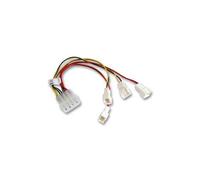 Akasa Câble Y ventilateur PC – 4x mâle 3 pôles, 1x alim IDE mâle 4 pôles – 0,15 m