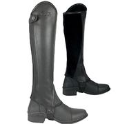 AK Classic Demi-chaps d'équitation en cuir AKRS-1979 (Noir, Small)