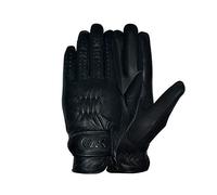 AK Classic Real Soft Touch Gants d'équitation en Cuir Pleine Fleur Horse Riding Gloves AKRS-8045 (Black, M)