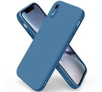 AK Coque iPhone XR, Coque en Liquide Silicone Conçue pour iPhone XR, Étui de Protection Antichoc Ultra Mince avec Doublure Douce en Microfibre Anti-Rayures, 6.1 Pouces (Bleu)