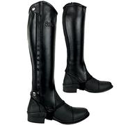 AK Demi-Chaps d'équitation en Cuir Pleine Fleur avec Fermeture éclair latérale véritable élastique pour Un Ajustement Parfait Horse Riding Half Chap AKRS-1977