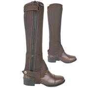 AK Demi-chaps d'équitation lavable en cuir micro daim AKRS-1032 (W) (Marron, S)