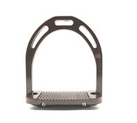 AK Étriers équestres légers en aluminium avec revêtement de couleur AKRS-6041 (Marron, 4.75'')