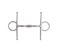 AK Full Cheek Rotary Double Cooper Roller Snaffle Mors d'équitation Horse Bit AKRS-2612 (5.25'', Silver)