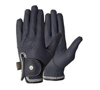 AK Gants d'équitation pour compétition et Habillage avec Strass en Cristal AKRS-6366 (Marine, M)