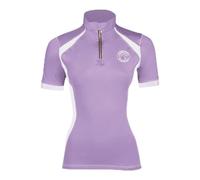 AK Genie Équitation à Manches Courtes Couche de Base AKRS-6066 (2XL, Violet/Blanc)