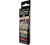 AK Interactive Set de marqueurs Real Colors RCM107 Couleurs intérieures chars allemands (3 pièces)