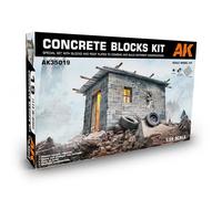 AK Interactive AK35019 Kit Blocs De Béton 1:35 Bâtiment Neuf