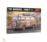 Vw T2 1967 Public Service Ak 35023 1/35 : Intérieur Détaillé, Moteur Inclus, Por