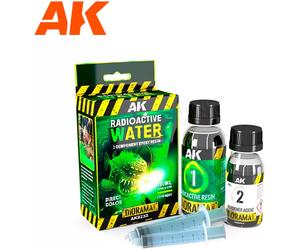 Ak Interactive Dioramas - Resine Eau Radioactive (Epoxy 2 Composants) (180 ml)