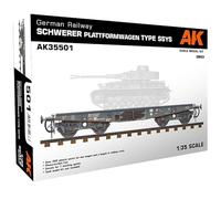 Ak interactive - german railway schwerer plattformwagen type ssys 1/35 - ak interactive 35501