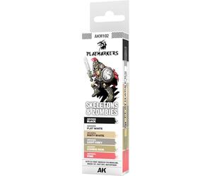AK Interactive PLAYMARKERS SET AKM102 SKELETONS & ZOMBIES (6x)
