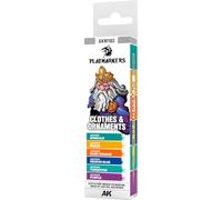 AK Interactive PLAYMARKERS SET AKM103 CLOTHES & ORNAMENTS (6x)