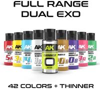 Ak Interactive Pot de Peinture Dual Exo - Full Range (42 Ref + Thinner)