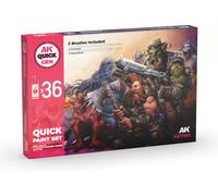 Ak Interactive Quick Gen - Quick Paint Set (Set 36 Refs + 2 Brush)